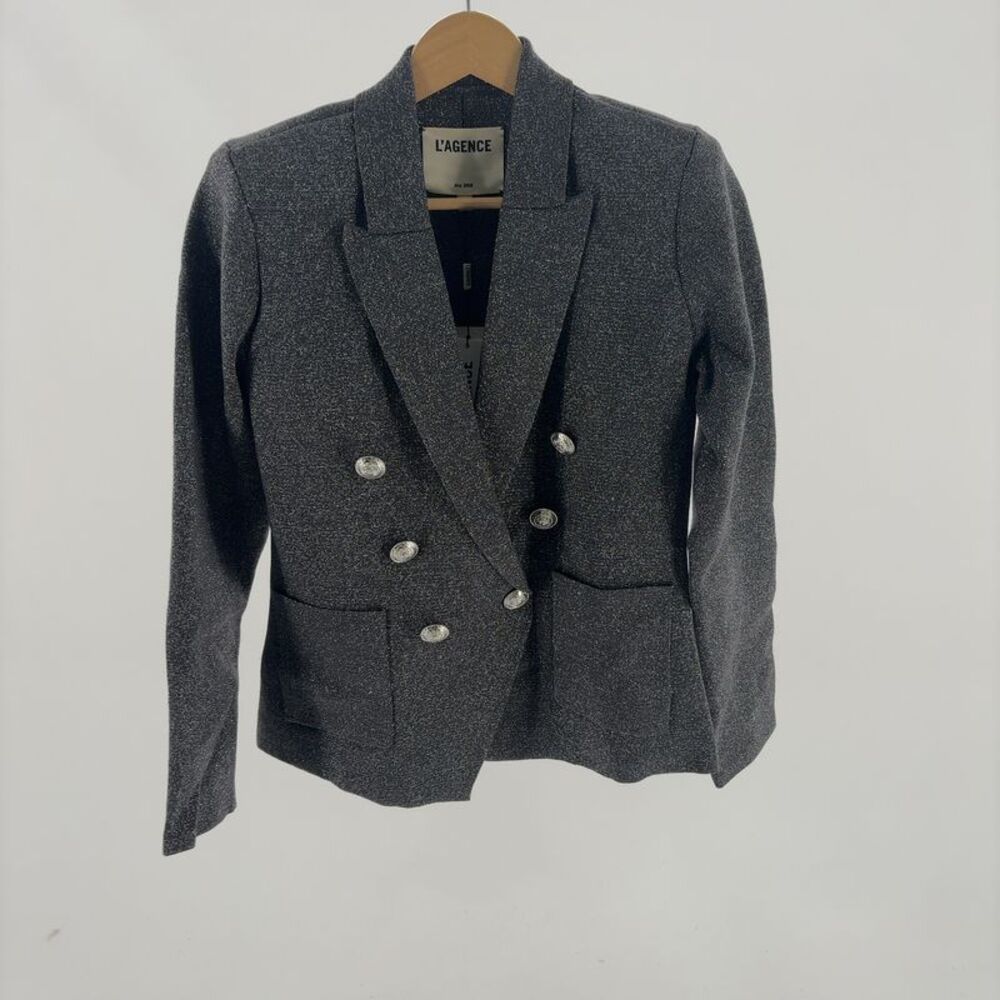 L'agence Metallic Knit Blazer